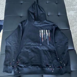 AMIRI Embroidered Paint Drip Core Logo Hoodie